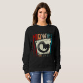 Sweatshirt Sage-Femme Rétro Vintage (Devant entier)