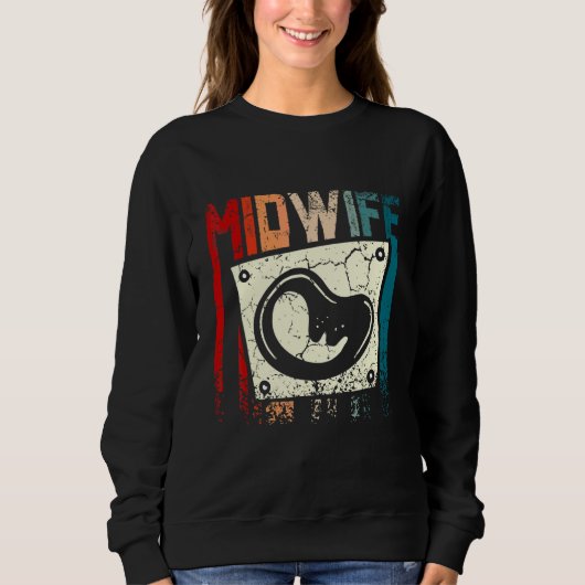 Sweatshirt Sage-Femme Rétro Vintage (Devant)