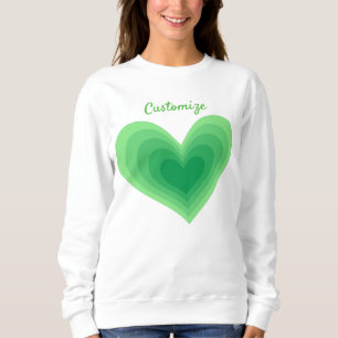 Sweatshirt Sage Green Heart Thunder_Cove