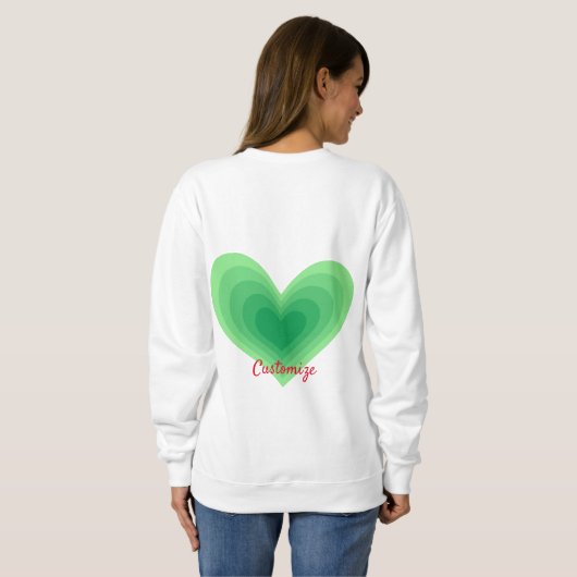 Sweatshirt Sage Green Heart Thunder_Cove (Dos entier)