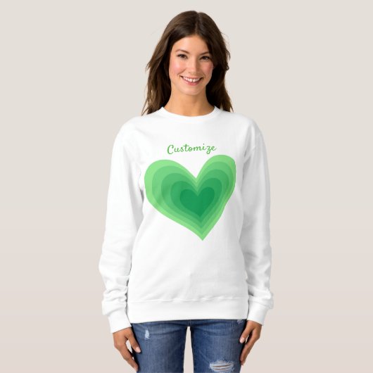 Sweatshirt Sage Green Heart Thunder_Cove (Devant entier)