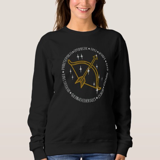 Sweatshirt Sagittarius Zodiac Sign Good Qualities   (Devant)