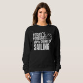 Sweatshirt Sailing License Ship Captain Weather Preview Saili (Devant entier)