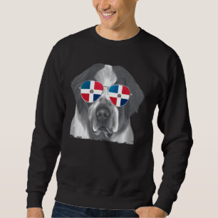 Sweatshirt Saint Bernard Chien Dominicain Drapeau Lunettes de