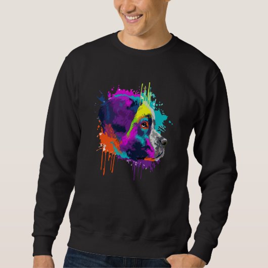 Sweatshirt Saint Bernard For Dog Colorful (Devant)