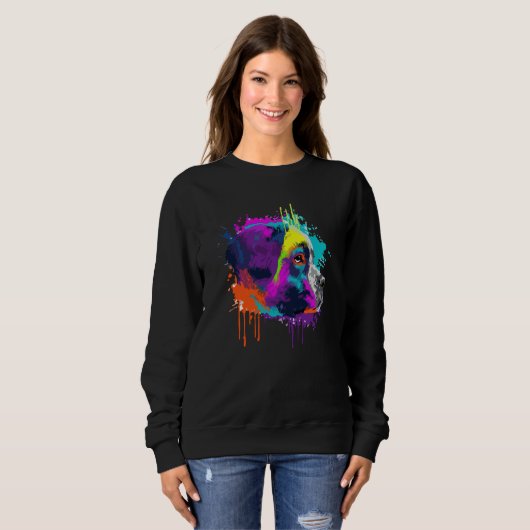 Sweatshirt Saint Bernard For Dog Colorful (Devant entier)