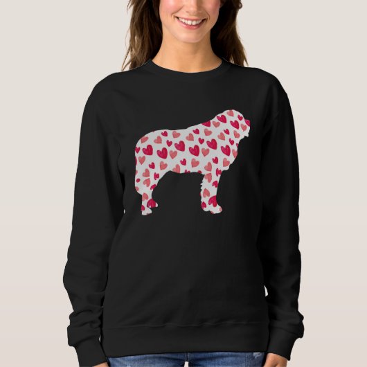 Sweatshirt Saint Bernard Hearts Amoureux des chiens chiot Sai (Devant)