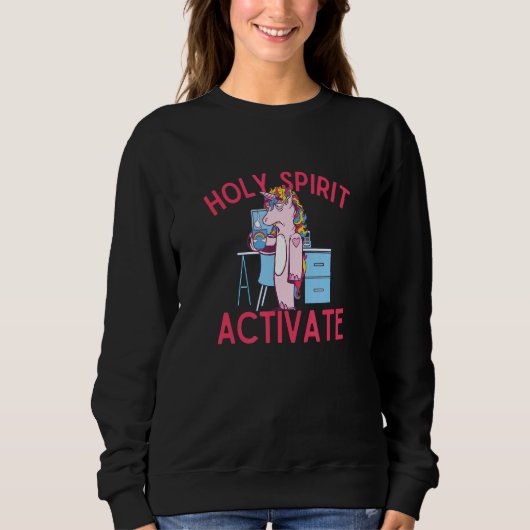 Sweatshirt Saint-Esprit Activer Office Worker Fun Unicorn Co (Devant)