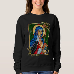 Sweatshirt Saint Gertrude de Nivelles Patron Saint des Chats