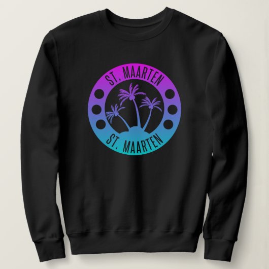 Sweatshirt Saint-Martin Blue Gradient Sint Martin (Design devant)