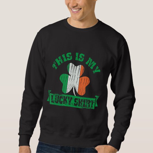 Sweatshirt Saint Patrick C'Est Mon Heureux Shamrock Leprechau (Devant)