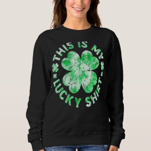 Sweatshirt Saint Patrick S Day 2022 Voici Mes Chanceux Clover