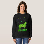 Sweatshirt Saint Patrick S Day Chien Sibérien Husky Shamrock  (Devant entier)