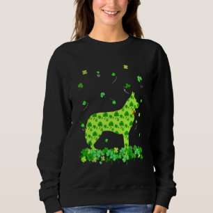 Sweatshirt Saint Patrick S Day Chien Sibérien Husky Shamrock 