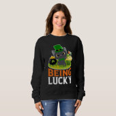 Sweatshirt Saint Patrick's Day Être chanceux (Devant entier)