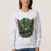 Sweatshirt Saint Patrick's Day trèfle à vapeur (Devant)
