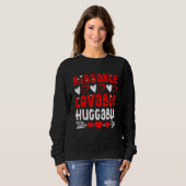 Sweatshirt Saint-Valentin Bisouable Aimable Câlin Drôle V- (Devant entier)