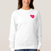 Sweatshirt Saint Valentin blanche/rose mignonne Saint Valenti (Devant)