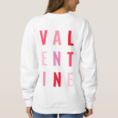 Sweatshirt Saint Valentin blanche/rose mignonne Saint Valenti (Dos)