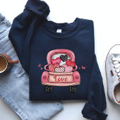 Sweatshirt Saint Valentin coeur chemise de voiture, cadeau de