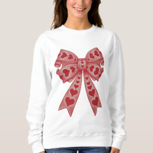 Sweatshirt Saint Valentin Coeur Coquette arc Retro Valentine