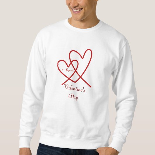 Sweatshirt Saint Valentin Couples de coeur mignonnes (Devant)