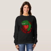 Sweatshirt Saint-Valentin Dinosaure rex Je Vole des Cœurs Ga (Devant entier)