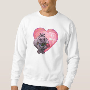 Sweatshirt Saint-Valentin Hippopotame