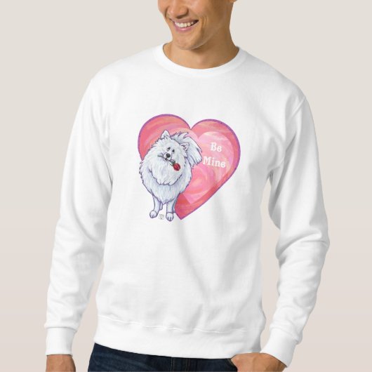 Sweatshirt Saint Valentin Poméranie Blanche (Devant)