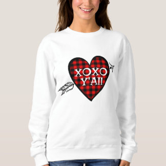 Sweatshirt Saint Valentin T Chemise Rouge Buffalo Plaid Love 