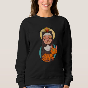 Sweatshirt Sainte Gertrude Patronne des Chats Grande Nivelle