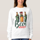 Sweatshirt Saison de bière de Noël drôle (Devant)