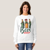 Sweatshirt Saison de bière de Noël drôle (Devant entier)
