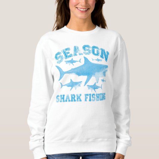 Sweatshirt saison de pêche au requin (Devant)