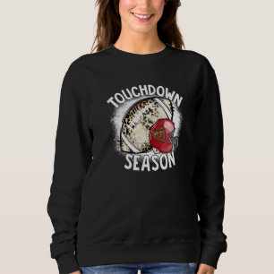 Sweatshirt Saison de touchdown décolorée Jeu de football amér
