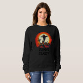 Sweatshirt Saison de zombie Cimetière effrayant au clair de l (Devant entier)