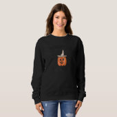 Sweatshirt Saison des citrouilles Rétro Halloween Jackolanter (Devant entier)