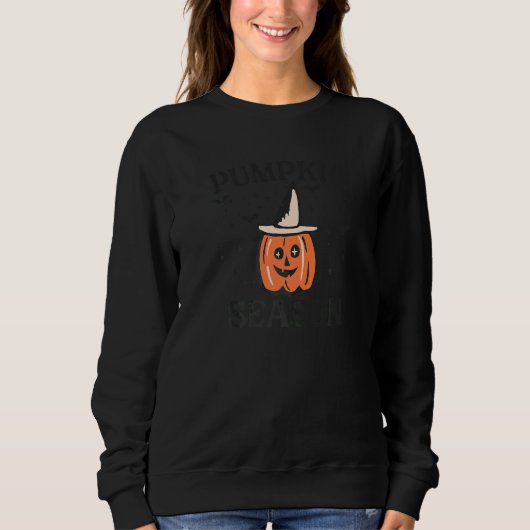 Sweatshirt Saison des citrouilles Rétro Halloween Jackolanter (Devant)