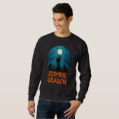Sweatshirt Saison des zombies Cimetière au clair de lune Enfa (Devant entier)