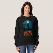 Sweatshirt Saison des zombies Cimetière au clair de lune Enfa (Devant entier)