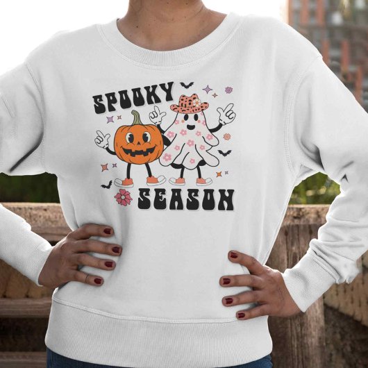 Sweatshirt Saison éffrayante Retro Halloween Super