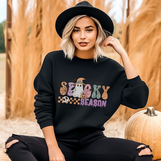 Sweatshirt Saison éffrayante Retro Halloween Super