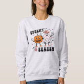Sweatshirt Saison éffrayante Retro Halloween Super (Devant)