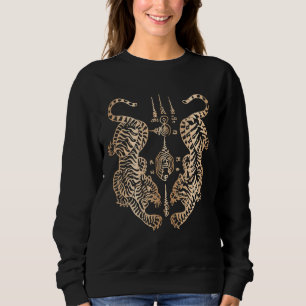 Sweatshirt Sak Yant Thai Tattoo Twin Tiger Muay Magique Thail
