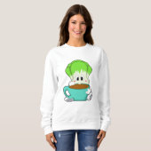 Sweatshirt Salade avec Coupe de café (Devant entier)