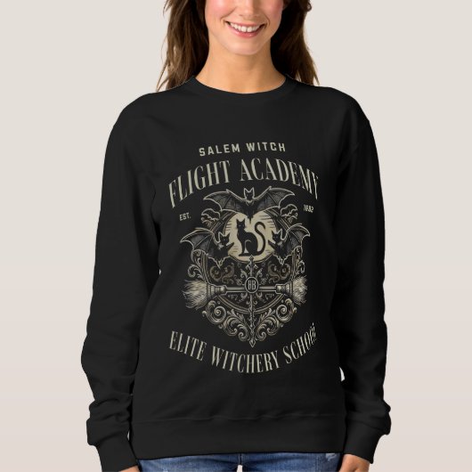 Sweatshirt Salem Massachusetts Femmes Adulte Halloween Éffray (Devant)