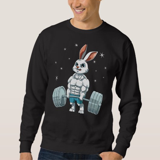 Sweatshirt Salle De Fitness Pour Un Lapin (Devant)
