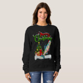 Sweatshirt Salmon Fish Xmas Decorations Santa Salmon Christ (Devant entier)