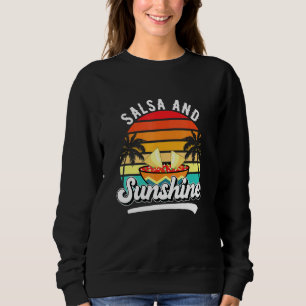 Sweatshirt Salsa et soleil Coucher de soleil Vintage Plage d'