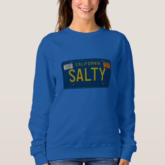 Sweatshirt Salty -Retro 1969 California License Plate Graphic (Devant)